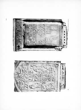 <em>"Plate. XXV. 35. Stele des Senbf und seiner Frau Sezet-aua-her."</em>, 1909. Printed material. Brooklyn Museum, Hathi Trust 2013. (Photo: Brooklyn Museum, N364_L59_B63_Leiden_v2_098_p25.jpg