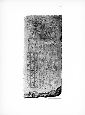 <em>"Plate. XXVII. 37. Stele eines Kabinettvorstehers Antef."</em>, 1909. Printed material. Brooklyn Museum, Hathi Trust 2013. (Photo: Brooklyn Museum, N364_L59_B63_Leiden_v2_100_p27.jpg