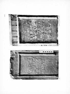 <em>"Plate. XXXVI. 47. Stele eines Hausvorstehers Weserden. 49. Stele der Beamten Mentu-hotep und Nubdede."</em>, 1909. Printed material. Brooklyn Museum, Hathi Trust 2013. (Photo: Brooklyn Museum, N364_L59_B63_Leiden_v2_109_p36.jpg