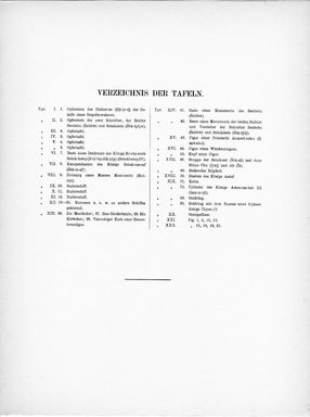 <em>"Index of plates."</em>, 1910. Printed material. Brooklyn Museum, Hathi Trust 2013. (Photo: Brooklyn Museum, N364_L59_B63_Leiden_v3_019_p15.jpg