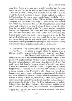 <em>"Travels in Egypt : letters of Charles Edwin Wilbour."</em>. Printed material. Brooklyn Museum. (N365_W64_Wilbour_Letters_p042.jpg