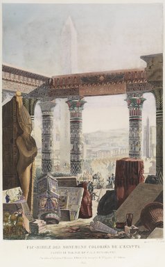 <em>"Fac-simile des Monumens Colories de l'Egypte."</em>. Printed material. Brooklyn Museum. (N370.41_F84_Description_Avol1_fp_PS4.jpg