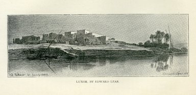 <em>"Luxor by Edward Lear"</em>. Printed material. Brooklyn Museum. (N370.42_D87La_Lady_Duff_Gordon_Luxor_opp_p101.jpg