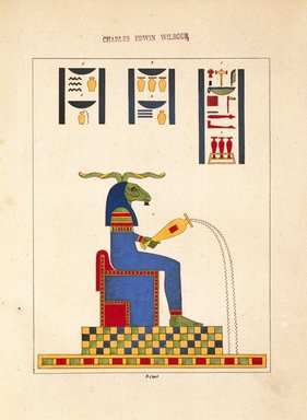 <em>"Cnouphis-Nilus (Jupiter-Nilus, Dieu Nil)"</em>, 1823-25. Printed material. Brooklyn Museum. (N372.2_C35_Champollion_pl03ter_SL1.jpg