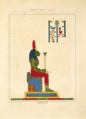 <em>"Neith Motrice et Conservatrice (Athénè,  Minerve)"</em>, 1823-25. Printed material. Brooklyn Museum. (N372.2_C35_Champollion_pl06quinquiesa_SL1.jpg