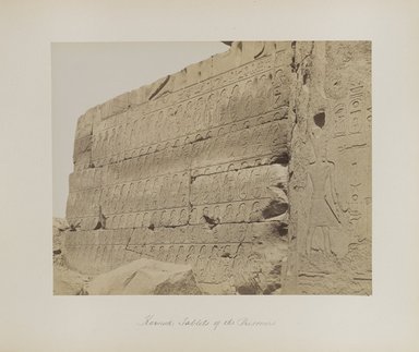 <em>"Karnak: Tablets of the Prisoners"</em>. Printed material. Brooklyn Museum. (Photo: Brooklyn Museum, N376_B14_Beato_vol2_pl12_PS4.jpg
