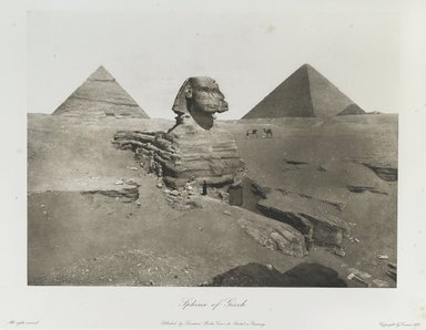 <em>"Sphinx of Ghizeh."</em>. Printed material. Brooklyn Museum. (Photo: Brooklyn Museum, N376_J95_Heliogravures_pl07_PS1.jpg