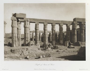 <em>"Temple of Ammon at Luxor."</em>. Printed material. Brooklyn Museum. (Photo: Brooklyn Museum, N376_J95_Heliogravures_pl10_PS1.jpg