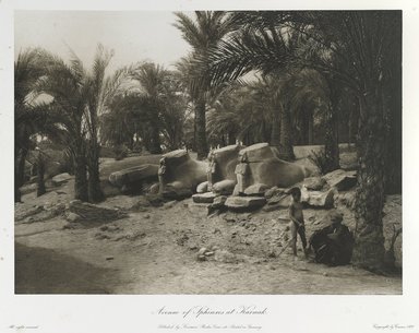 <em>"Avenue of Sphinxes at Karnak."</em>. Printed material. Brooklyn Museum. (Photo: Brooklyn Museum, N376_J95_Heliogravures_pl11_PS1.jpg