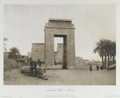 <em>"Temple of Khons at Karnak."</em>. Printed material. Brooklyn Museum. (Photo: Brooklyn Museum, N376_J95_Heliogravures_pl12_PS1.jpg