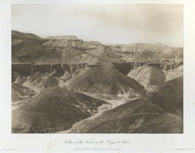 <em>"Valley of the Tombs of the Kings at Karnak."</em>. Printed material. Brooklyn Museum. (Photo: Brooklyn Museum, N376_J95_Heliogravures_pl15_PS1.jpg