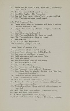 <em>"Checklist."</em>, 1915. Printed material. Brooklyn Museum, NYARC Documenting the Gilded Age phase 2. (Photo: New York Art Resources Consortium, N782_B14_0018.jpg