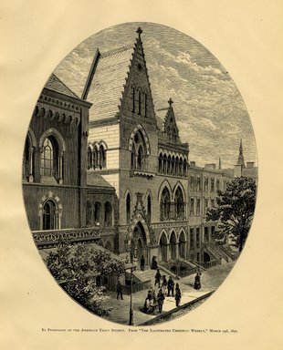 <em>"Brooklyn Art Association building."</em>, 1872. Engraving, 7 x 9in (18cm x 23cm). Brooklyn Museum, BAA1872. (N858_Un3_B78_1872b_009.jpg