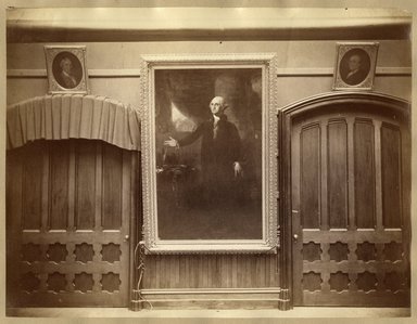 <em>"Brooklyn Art Association, first chronological exhibition of American art [March 1872]. Installation view 11: Charles Gilbert Stuart, Portrait of George Washington."</em>, 1872. Bw photograph (original print), 9 x 7in (23 x 18cm). Brooklyn Museum, BAA1872. (N858_Un3_B78_1872b_013.jpg