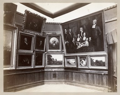 <em>"Brooklyn Art Association, first chronological exhibition of American art [March 1872]. Installation view 09."</em>, 1872. Bw photograph (original print), 9 x 7in (23 x 18cm). Brooklyn Museum, BAA1872. (N858_Un3_B78_1872b_Brooklyn_Art_Association_SL1.jpg