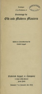 <em>"Front cover."</em>, 1915. Printed material. Brooklyn Museum, NYARC Documenting the Gilded Age phase 2. (Photo: New York Art Resources Consortium, NC15_K44_0001.jpg
