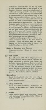 <em>"Checklist."</em>, 1909. Printed material. Brooklyn Museum, NYARC Documenting the Gilded Age phase 2. (Photo: New York Art Resources Consortium, NC15_K44c_1909_0008.jpg