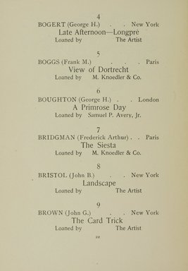 <em>"Checklist."</em>, 1893. Printed material. Brooklyn Museum, NYARC Documenting the Gilded Age phase 1. (Photo: New York Art Resources Consortium, ND1198_Un3_N43_0027.jpg