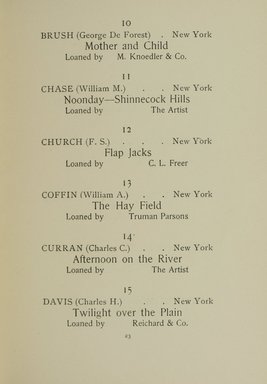 <em>"Checklist."</em>, 1893. Printed material. Brooklyn Museum, NYARC Documenting the Gilded Age phase 1. (Photo: New York Art Resources Consortium, ND1198_Un3_N43_0028.jpg