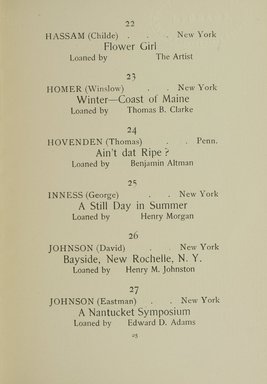 <em>"Checklist."</em>, 1893. Printed material. Brooklyn Museum, NYARC Documenting the Gilded Age phase 1. (Photo: New York Art Resources Consortium, ND1198_Un3_N43_0030.jpg