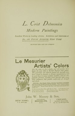 <em>"Advertisement."</em>, 1895. Printed material. Brooklyn Museum, NYARC Documenting the Gilded Age phase 1. (Photo: New York Art Resources Consortium, ND187_Am3_0002.jpg