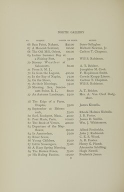 <em>"Checklist."</em>, 1895. Printed material. Brooklyn Museum, NYARC Documenting the Gilded Age phase 1. (Photo: New York Art Resources Consortium, ND187_Am3_0022.jpg