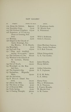 <em>"Checklist."</em>, 1895. Printed material. Brooklyn Museum, NYARC Documenting the Gilded Age phase 1. (Photo: New York Art Resources Consortium, ND187_Am3_0029.jpg