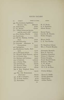 <em>"Checklist."</em>, 1895. Printed material. Brooklyn Museum, NYARC Documenting the Gilded Age phase 1. (Photo: New York Art Resources Consortium, ND187_Am3_0046.jpg