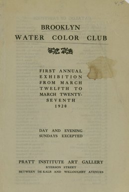 <em>"Front cover."</em>, 1920. Printed material. Brooklyn Museum, NYARC Documenting the Gilded Age phase 2. (Photo: New York Art Resources Consortium, ND187_B9_1920_0001.jpg