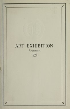 <em>"Front cover."</em>, 1924. Printed material. Brooklyn Museum, NYARC Documenting the Gilded Age phase 1. (Photo: New York Art Resources Consortium, ND237_N46_1924_0002.jpg