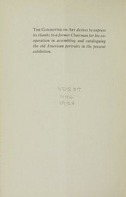 <em>"Title page."</em>, 1924. Printed material. Brooklyn Museum, NYARC Documenting the Gilded Age phase 1. (Photo: New York Art Resources Consortium, ND237_N46_1924_0005.jpg