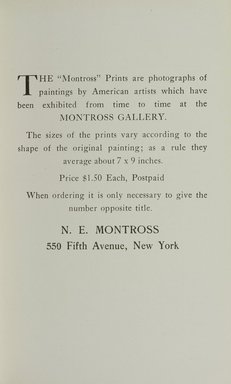 <em>"Checklist."</em>, 1911. Printed material. Brooklyn Museum, NYARC Documenting the Gilded Age phase 1. (Photo: New York Art Resources Consortium, ND78_M76_0059.jpg