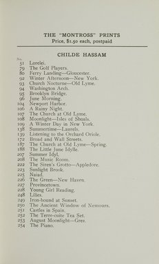 <em>"Checklist."</em>, 1911. Printed material. Brooklyn Museum, NYARC Documenting the Gilded Age phase 1. (Photo: New York Art Resources Consortium, ND78_M76_0061.jpg