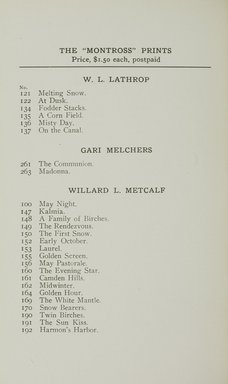 <em>"Checklist."</em>, 1911. Printed material. Brooklyn Museum, NYARC Documenting the Gilded Age phase 1. (Photo: New York Art Resources Consortium, ND78_M76_0062.jpg