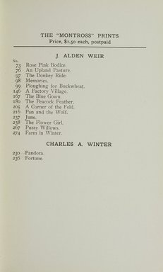 <em>"Checklist."</em>, 1911. Printed material. Brooklyn Museum, NYARC Documenting the Gilded Age phase 1. (Photo: New York Art Resources Consortium, ND78_M76_0067.jpg