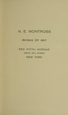 <em>"Inside back cover."</em>, 1911. Printed material. Brooklyn Museum, NYARC Documenting the Gilded Age phase 1. (Photo: New York Art Resources Consortium, ND78_M76_0071.jpg