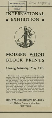 <em>"Front cover."</em>, 1921. Printed material. Brooklyn Museum, NYARC Documenting the Gilded Age phase 2. (Photo: New York Art Resources Consortium, NE1010_B81_0001.jpg