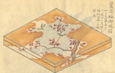 <em>"Collection of wood-block prints of traditional objects to be displayed at seasonal festivals. Box."</em>. Printed material. Brooklyn Museum. (NE1350_C68_woodblock_prints_box.jpg