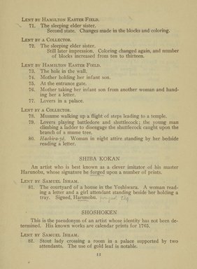 <em>"Checklist"</em>, 1911. Printed material. Brooklyn Museum, NYARC Documenting the Gilded Age phase 2. (Photo: New York Art Resources Consortium, NE1355_J27_0011.jpg