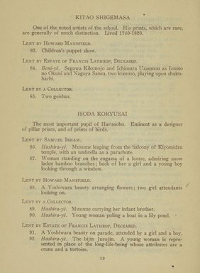 <em>"Checklist"</em>, 1911. Printed material. Brooklyn Museum, NYARC Documenting the Gilded Age phase 2. (Photo: New York Art Resources Consortium, NE1355_J27_0012.jpg