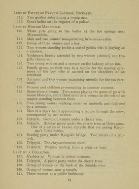 <em>"Checklist"</em>, 1911. Printed material. Brooklyn Museum, NYARC Documenting the Gilded Age phase 2. (Photo: New York Art Resources Consortium, NE1355_J27_0015.jpg