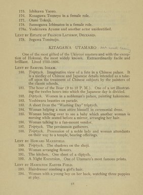 <em>"Checklist"</em>, 1911. Printed material. Brooklyn Museum, NYARC Documenting the Gilded Age phase 2. (Photo: New York Art Resources Consortium, NE1355_J27_0018.jpg