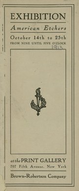 <em>"Front cover."</em>, 1913. Printed material. Brooklyn Museum, NYARC Documenting the Gilded Age phase 2. (Photo: New York Art Resources Consortium, NE1410_B81_0001.jpg