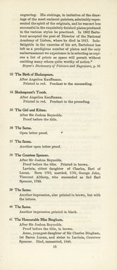 <em>"Checklist"</em>, 1907-1910. Printed material. Brooklyn Museum, NYARC Documenting the Gilded Age phase 2. (Photo: New York Art Resources Consortium, NE1410_K44en_0017.jpg