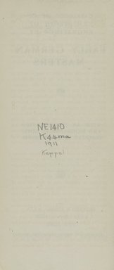 <em>"Blank page"</em>, 1911. Printed material. Brooklyn Museum, NYARC Documenting the Gilded Age phase 2. (Photo: New York Art Resources Consortium, NE1410_K44ma_1911_0004.jpg