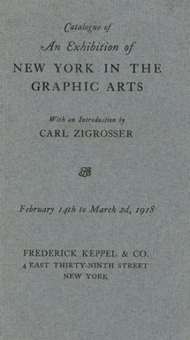 <em>"Front cover."</em>, 1918. Printed material. Brooklyn Museum, NYARC Documenting the Gilded Age phase 2. (Photo: New York Art Resources Consortium, NE200_C49_K44_0001.jpg