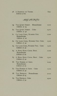 <em>"Checklist."</em>, 1922. Printed material. Brooklyn Museum, NYARC Documenting the Gilded Age phase 2. (Photo: New York Art Resources Consortium, NE300_Ar5_K38_0014.jpg