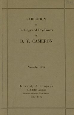 <em>"Front cover."</em>, 1915. Printed material. Brooklyn Museum, NYARC Documenting the Gilded Age phase 2. (Photo: New York Art Resources Consortium, NE300_C14_K38_0001.jpg