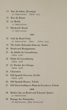 <em>"Checklist."</em>, 1914. Printed material. Brooklyn Museum, NYARC Documenting the Gilded Age phase 2. (Photo: New York Art Resources Consortium, NE300_H78_K38_0008.jpg