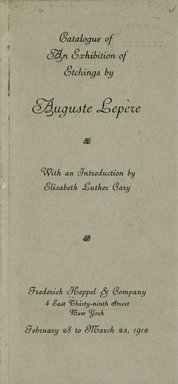 <em>"Front cover."</em>, 1912. Printed material. Brooklyn Museum, NYARC Documenting the Gilded Age phase 2. (Photo: New York Art Resources Consortium, NE300_L55_K44_1912_0001.jpg